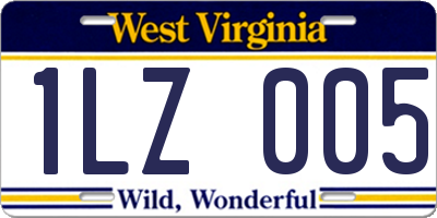 WV license plate 1LZ005