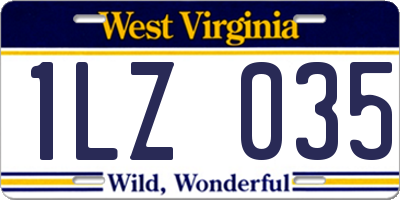 WV license plate 1LZ035