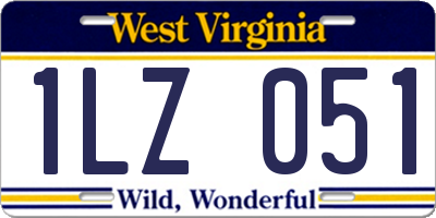 WV license plate 1LZ051