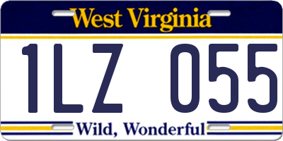 WV license plate 1LZ055