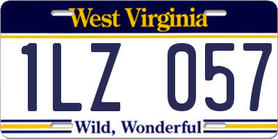 WV license plate 1LZ057