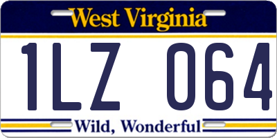 WV license plate 1LZ064