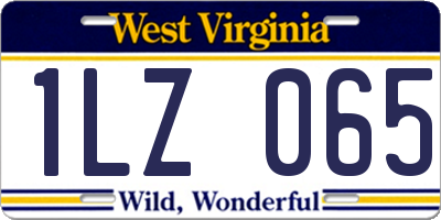 WV license plate 1LZ065