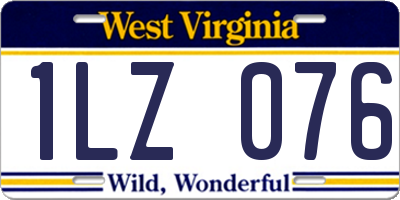 WV license plate 1LZ076