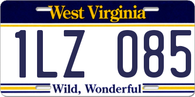 WV license plate 1LZ085