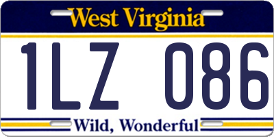 WV license plate 1LZ086