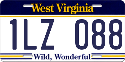 WV license plate 1LZ088