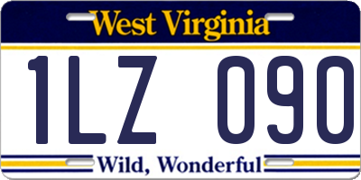 WV license plate 1LZ090