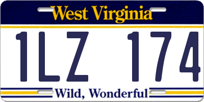 WV license plate 1LZ174