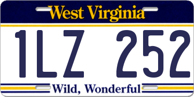 WV license plate 1LZ252