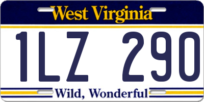 WV license plate 1LZ290