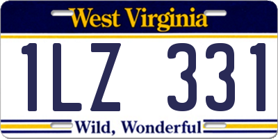 WV license plate 1LZ331