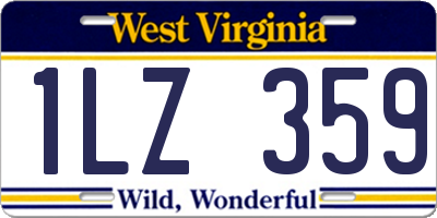 WV license plate 1LZ359