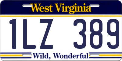 WV license plate 1LZ389