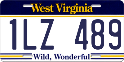 WV license plate 1LZ489