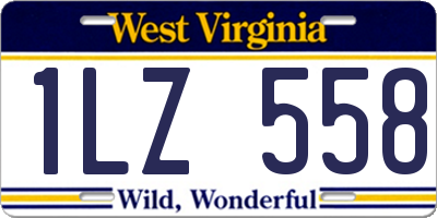 WV license plate 1LZ558