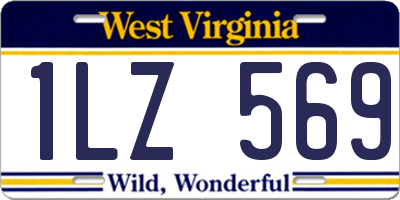 WV license plate 1LZ569