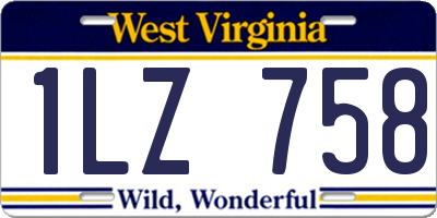 WV license plate 1LZ758