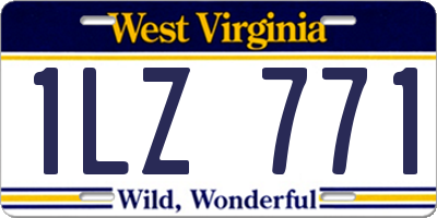 WV license plate 1LZ771