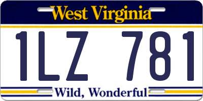 WV license plate 1LZ781
