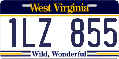 WV license plate 1LZ855