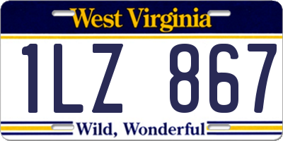 WV license plate 1LZ867