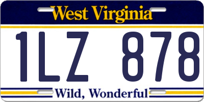 WV license plate 1LZ878