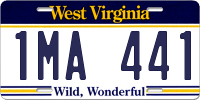 WV license plate 1MA441