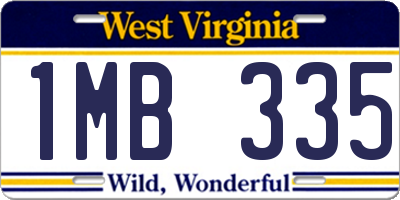 WV license plate 1MB335