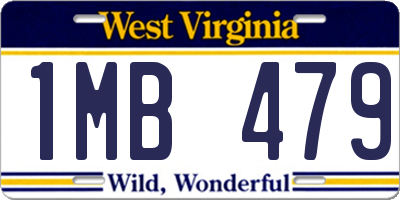 WV license plate 1MB479