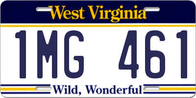 WV license plate 1MG461