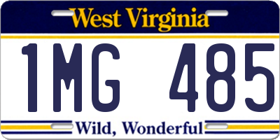 WV license plate 1MG485