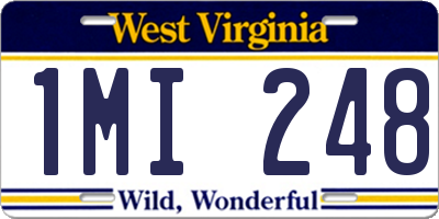 WV license plate 1MI248