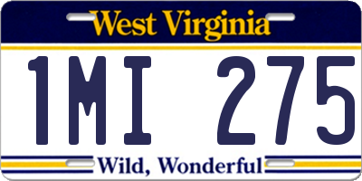 WV license plate 1MI275