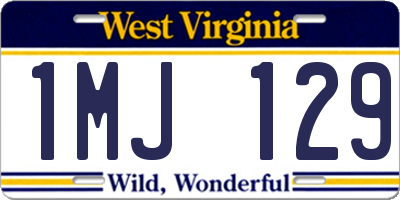 WV license plate 1MJ129