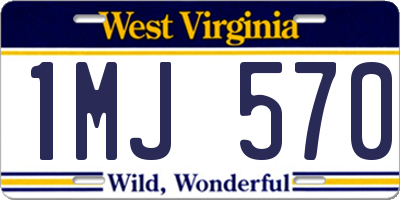 WV license plate 1MJ570