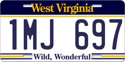 WV license plate 1MJ697