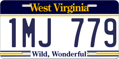 WV license plate 1MJ779