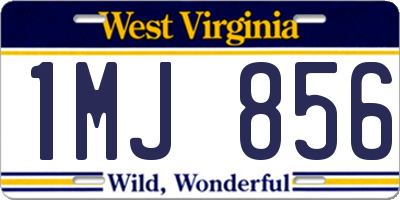 WV license plate 1MJ856