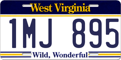 WV license plate 1MJ895