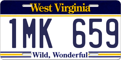 WV license plate 1MK659