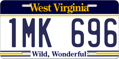 WV license plate 1MK696