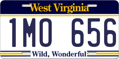 WV license plate 1MO656