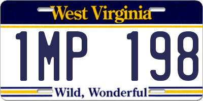 WV license plate 1MP198