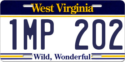 WV license plate 1MP202