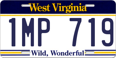 WV license plate 1MP719