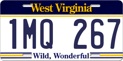 WV license plate 1MQ267