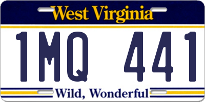 WV license plate 1MQ441