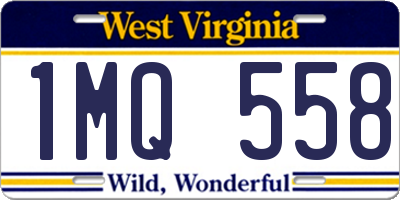 WV license plate 1MQ558