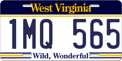 WV license plate 1MQ565